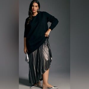 Anthropologie Black Twofer Sweater Dress  Sz. XL